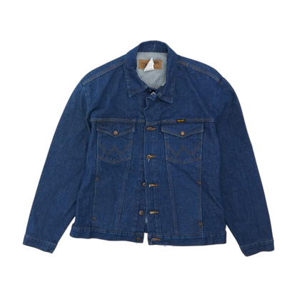 Blue Solid Denim Jacket