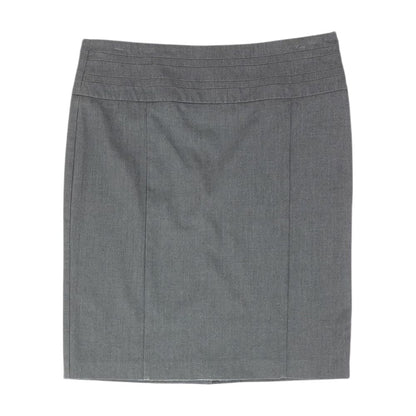 Gray Solid Mini Skirt