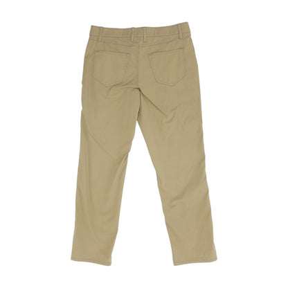Tan Solid Casual Pants