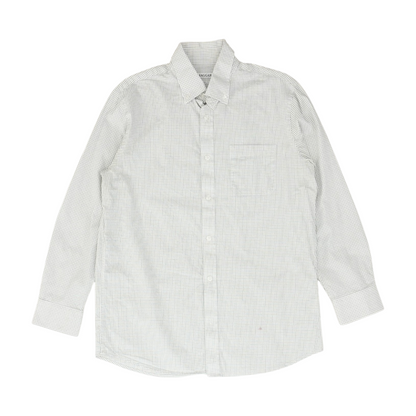 White Check Long Sleeve Button Down
