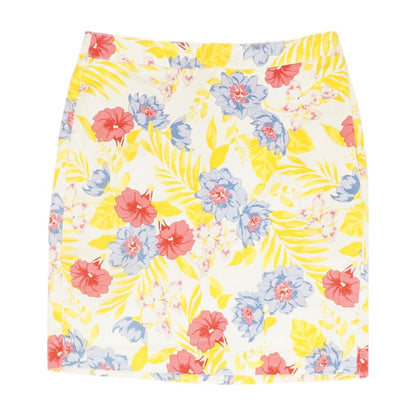 Yellow Floral Midi Skirt