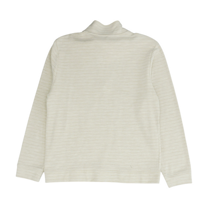 Dockers Beige Striped 1/4 Zip Pullover – Image 2