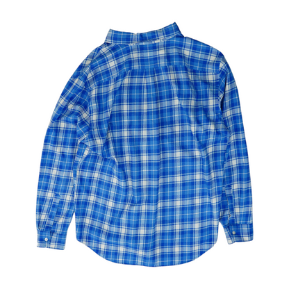 Blue Plaid Long Sleeve Button Down