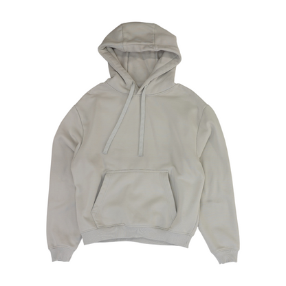 Beige Solid Hoodie Pullover