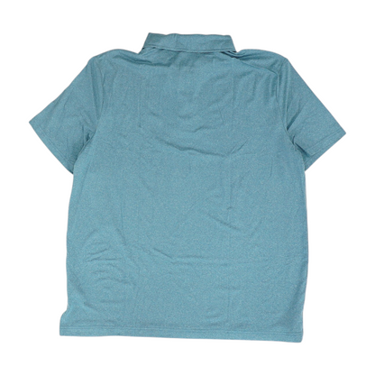 Blue Solid Short Sleeve Polo