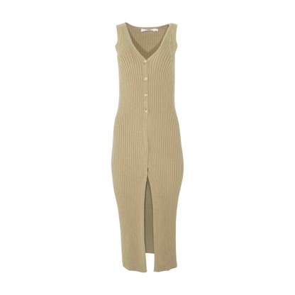 Khaki Midi Dress