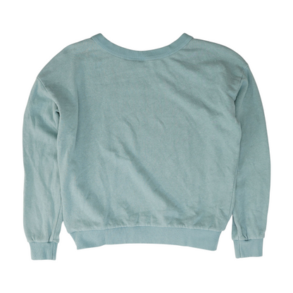 Blue Solid Sweatshirt Pullover