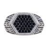 5/8 ctw Sterling Silver Black Sapphire Fashion Ring