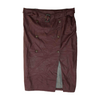Maroon Plus Size Midi Skirt