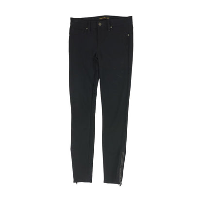 Black Solid Five Pocket Pants