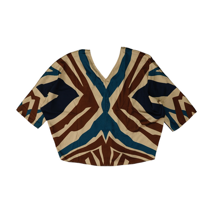 Beige Abstract Blouse