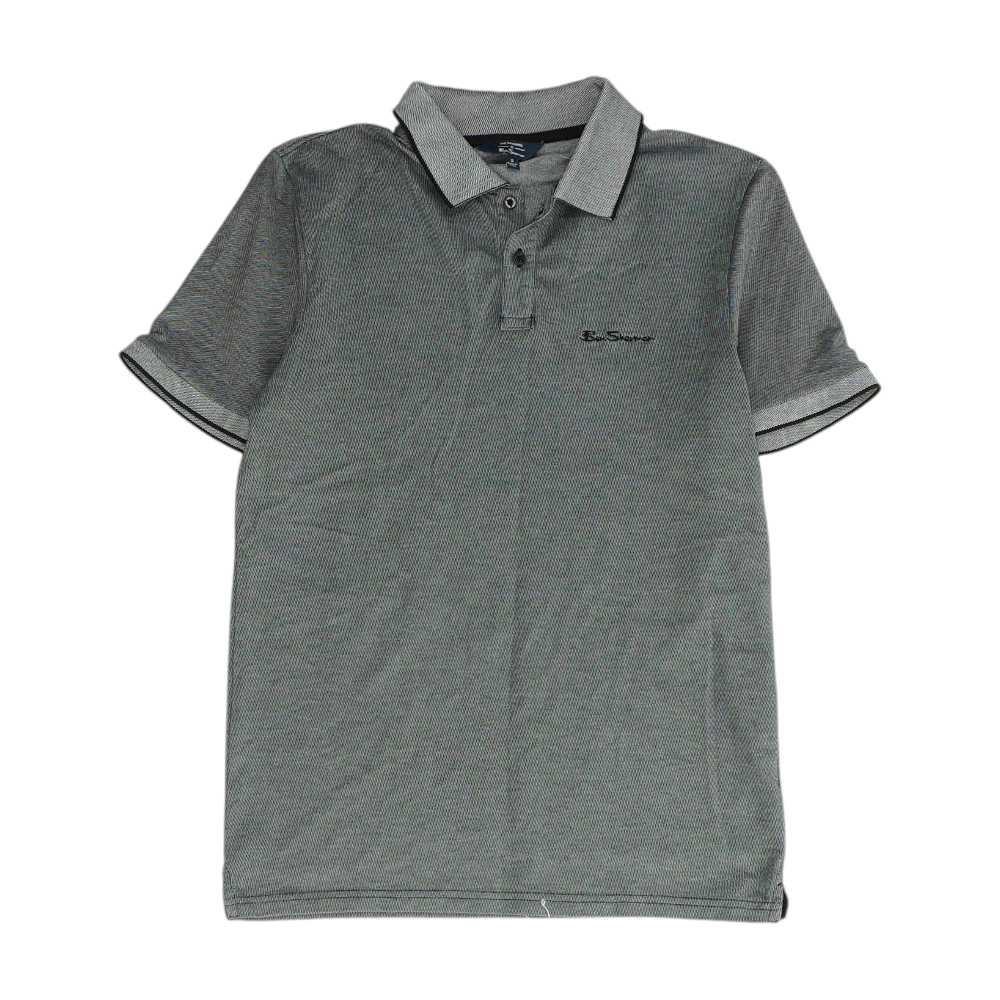 Black Solid Short Sleeve Polo