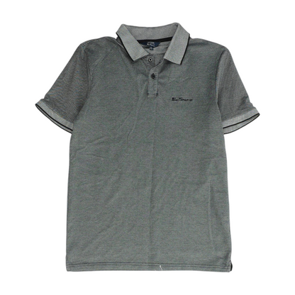 Black Solid Short Sleeve Polo