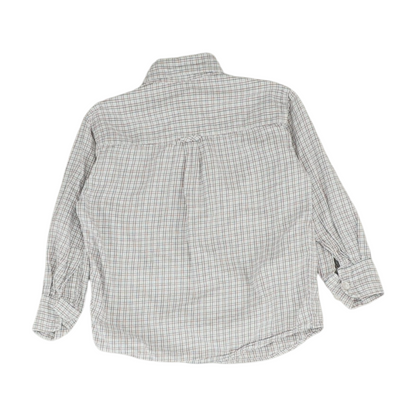 White Check Long Sleeve Button Down