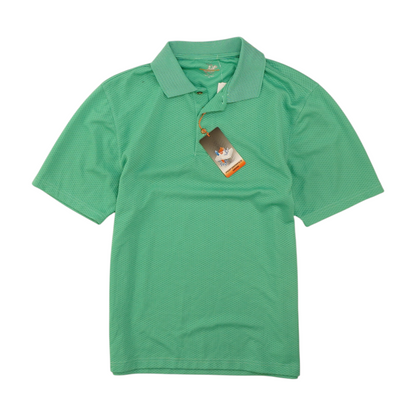 Green Solid Short Sleeve Polo