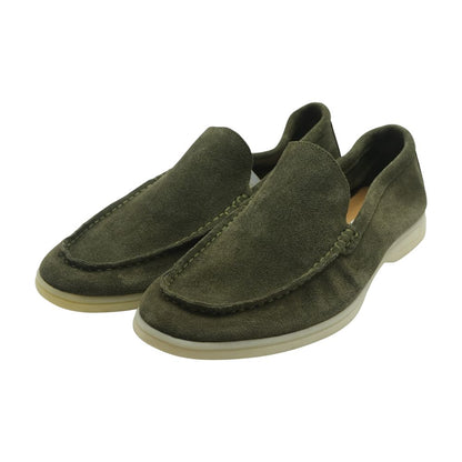 Gray Leather Loafer Dress Shoes