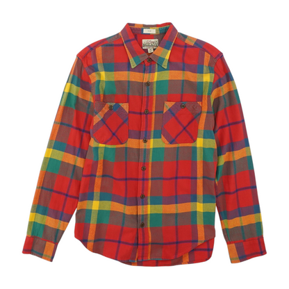 Multi Plaid Flannel Button Down