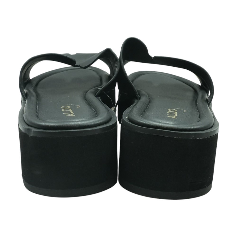 Black Wedged Sandals