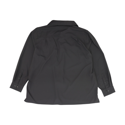 Gray Big & Tall Solid Long Sleeve Button Down