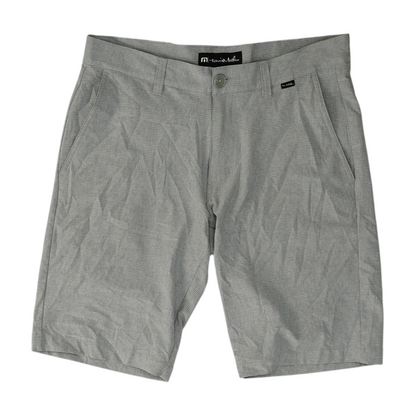 Gray Striped Active Shorts