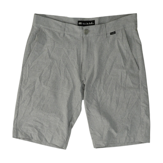 Gray Striped Active Shorts