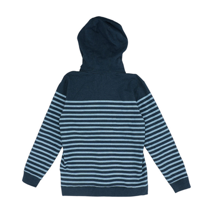 Navy Striped 1/4 Zip Pullover