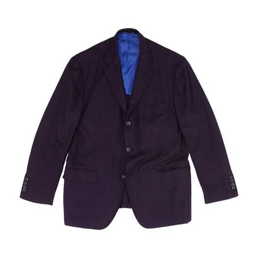 Maroon Neiman Marcus Cashmere Plaid Sport Coat