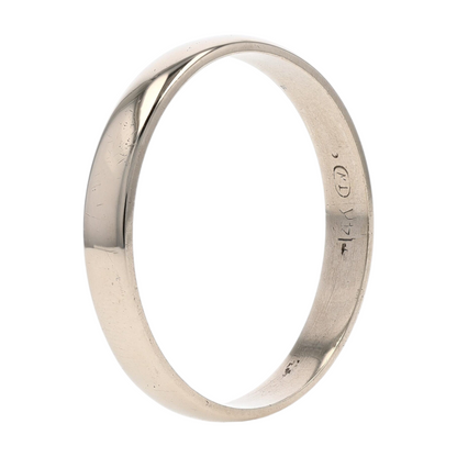 14K White Gold Band Ring