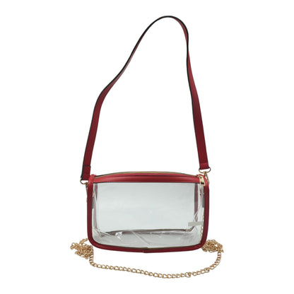 Red Transparent Stadium Bag