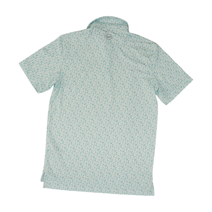 White Novelty Short Sleeve Polo