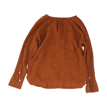 Rust Henley Knit Top
