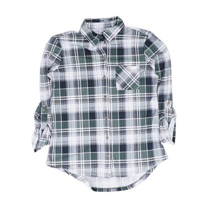 Green Plaid Button Down