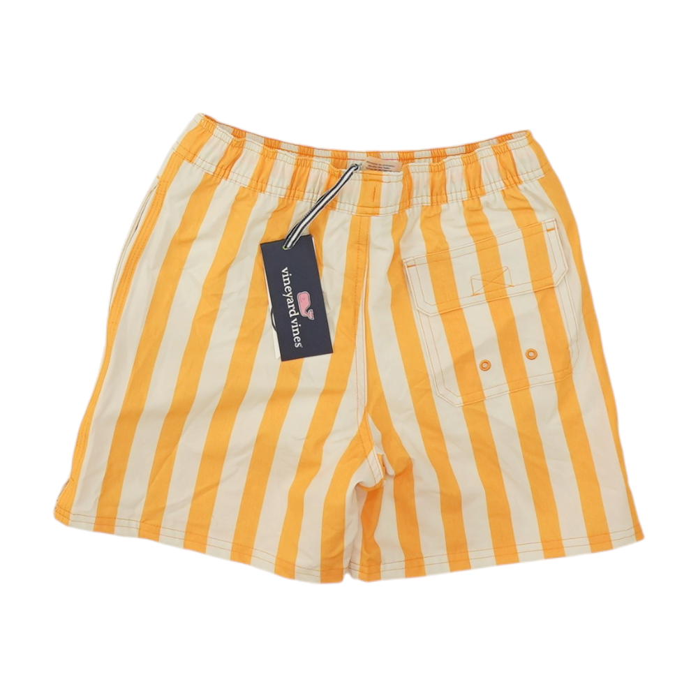 Orange Striped Swim Bottom