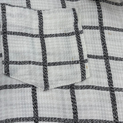 White Check Button Down