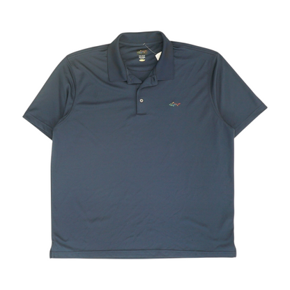 Navy Solid Short Sleeve Polo