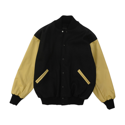 Vintage Black Color Block Jacket