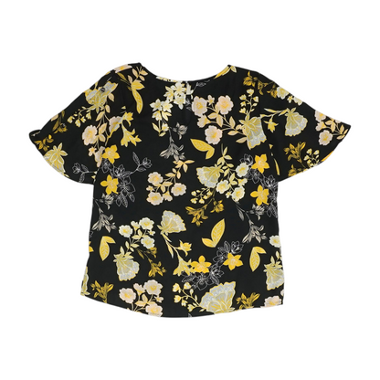 Black Floral Blouse