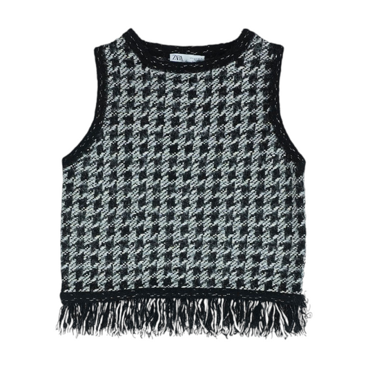 Black Houndstooth Pullover Sweater