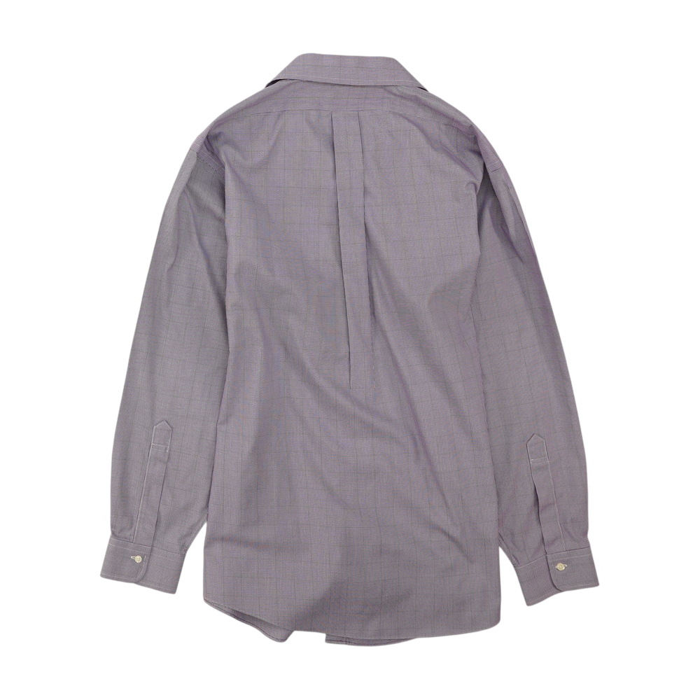 Purple Geometric Long Sleeve Button Down