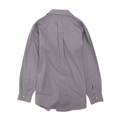 Purple Geometric Long Sleeve Button Down