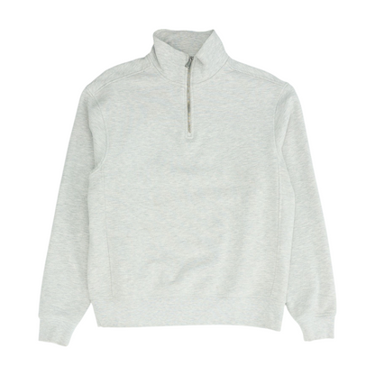Gray Solid 1/4 Zip Pullover