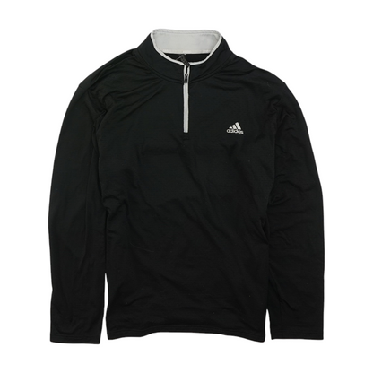 Black Solid 1/4 Zip Pullover