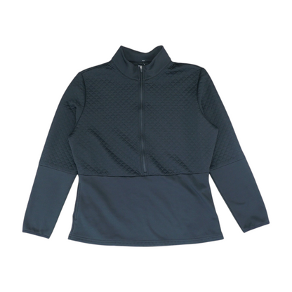Black Solid 1/4 Zip Pullover