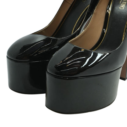 Black Patent Leather Platform Pumps