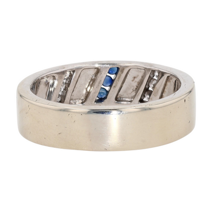 14K White Gold Diamond Band