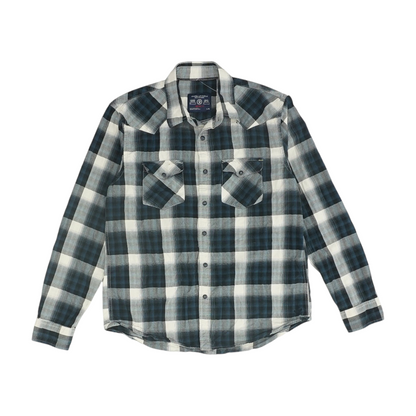 Blue Plaid Long Sleeve Button Down