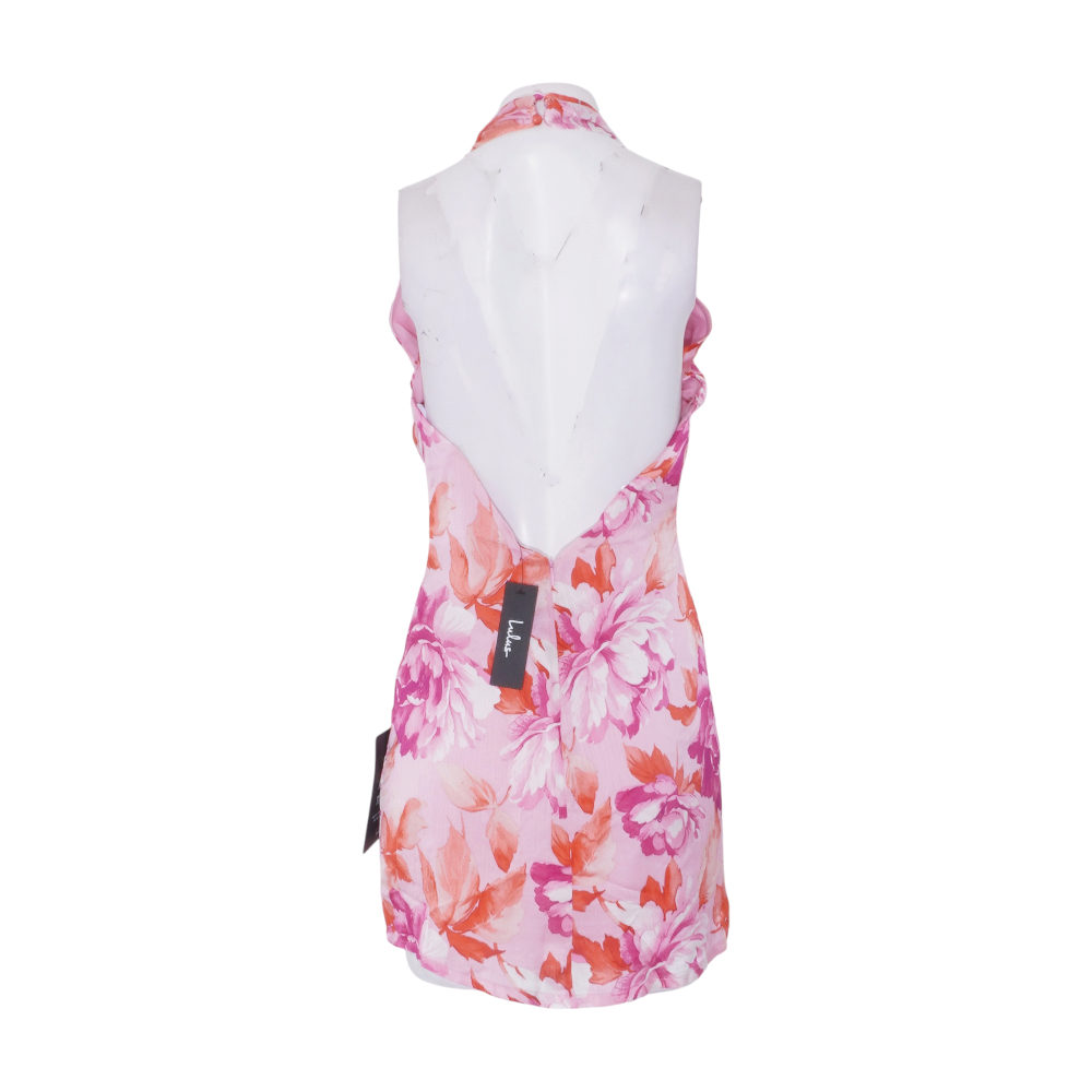 Pink Floral Mini Dress