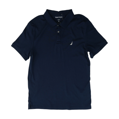Navy Solid Short Sleeve Polo