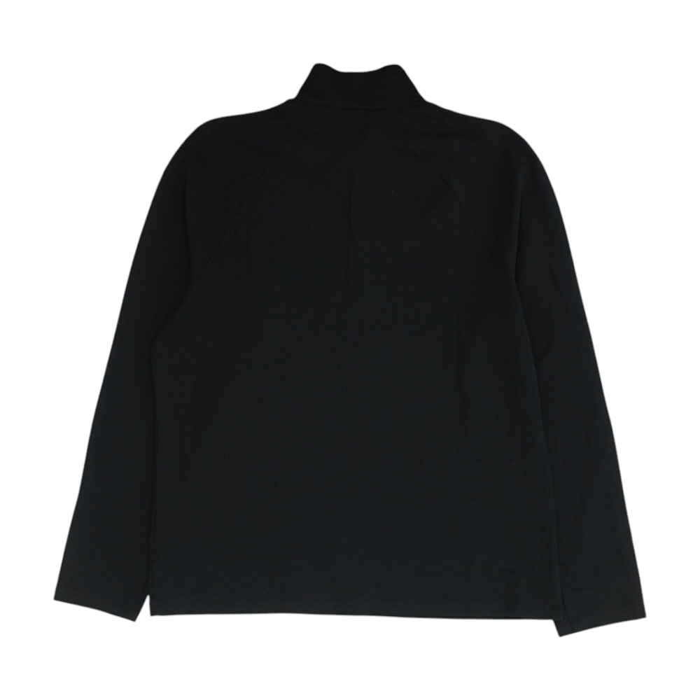 Black Solid 1/4 Zip Pullover
