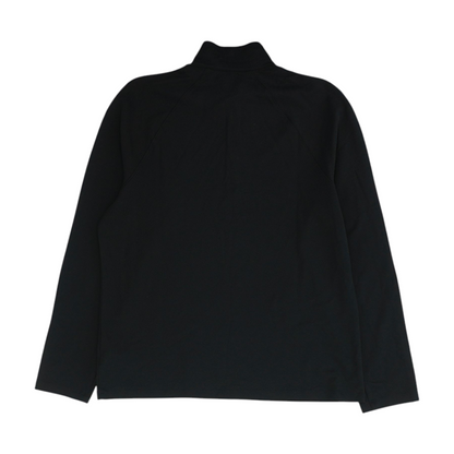 Black Solid 1/4 Zip Pullover